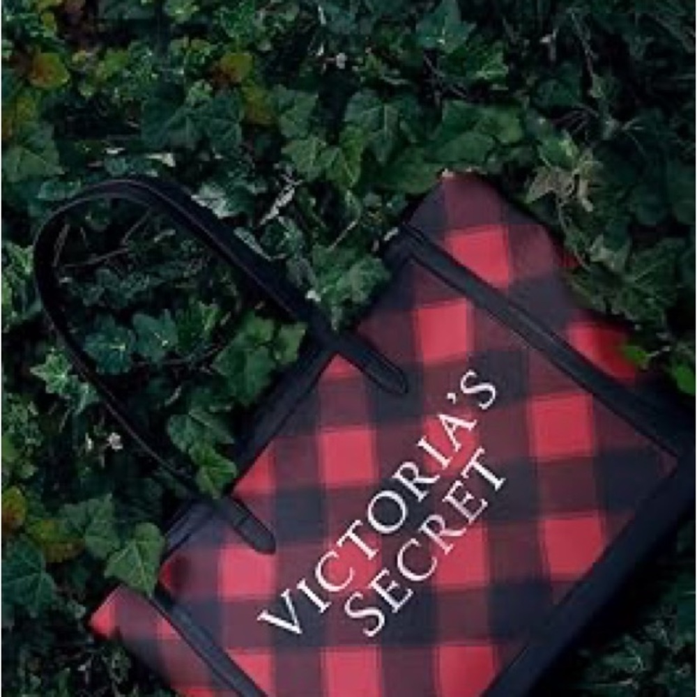 The Victoria's Secret Buffalo Red and Black Plaid Faux Leather